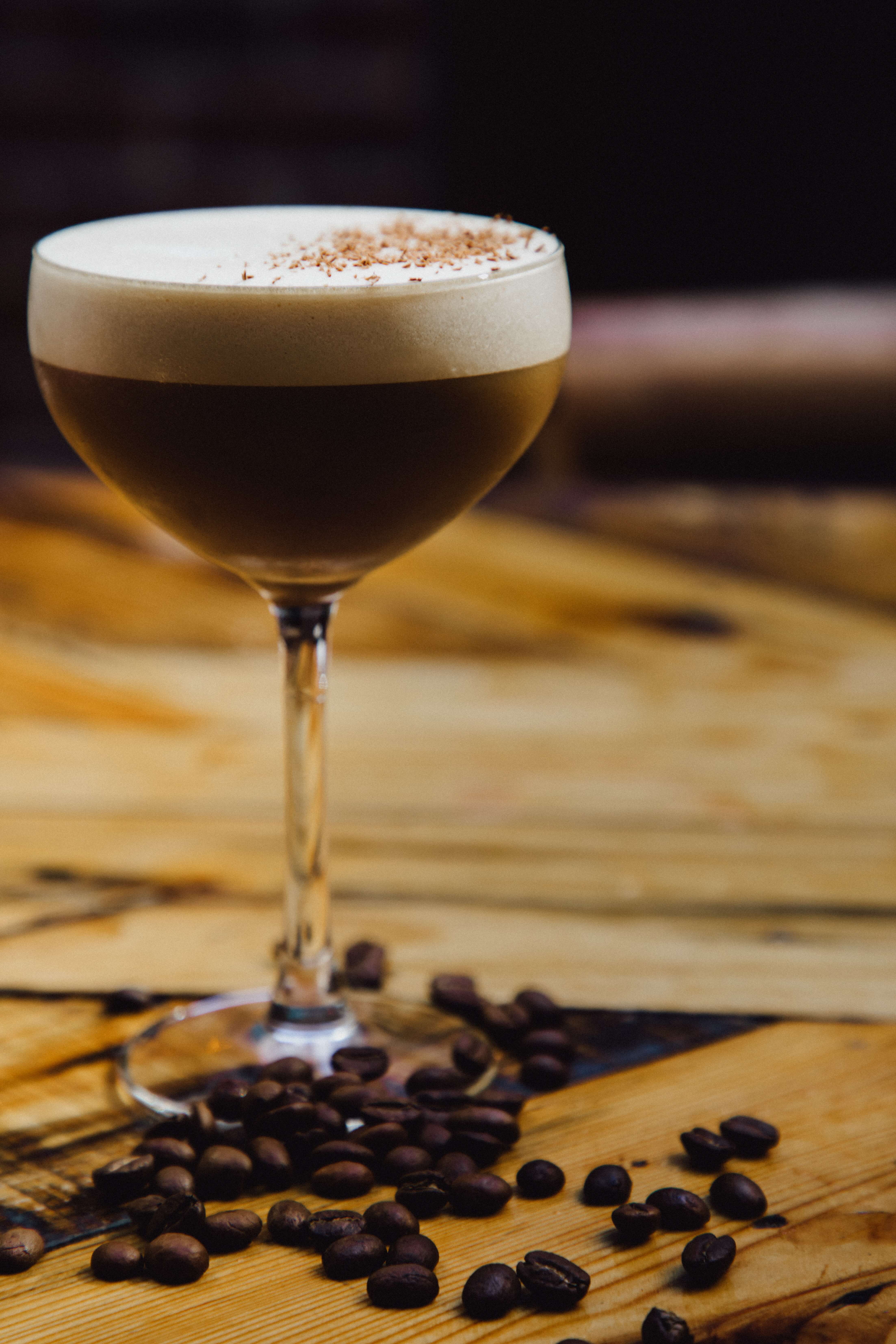 An image of an espresso martini to represent spices for catering.