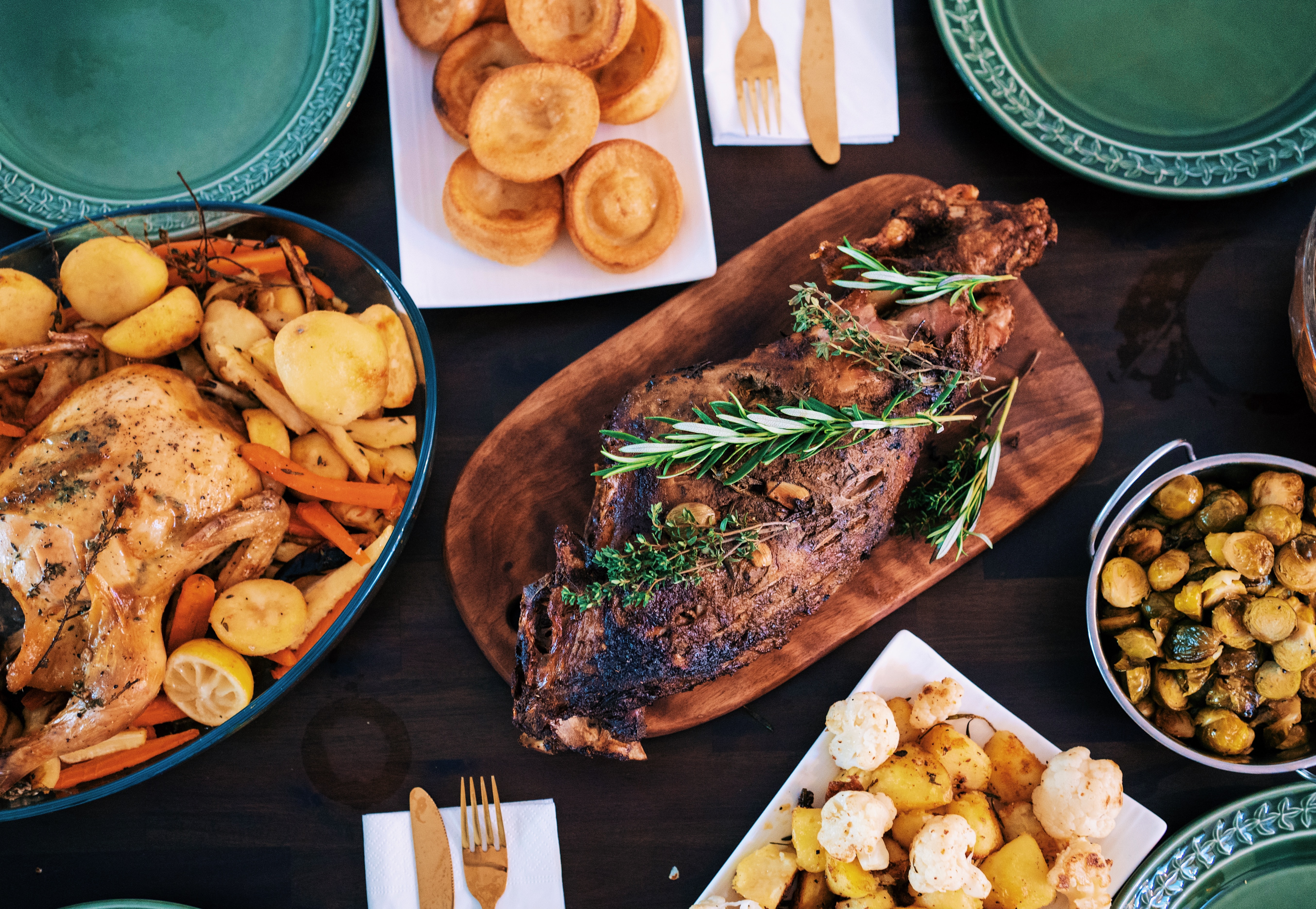 Herbs And Spices For Catering On Christmas Dinner