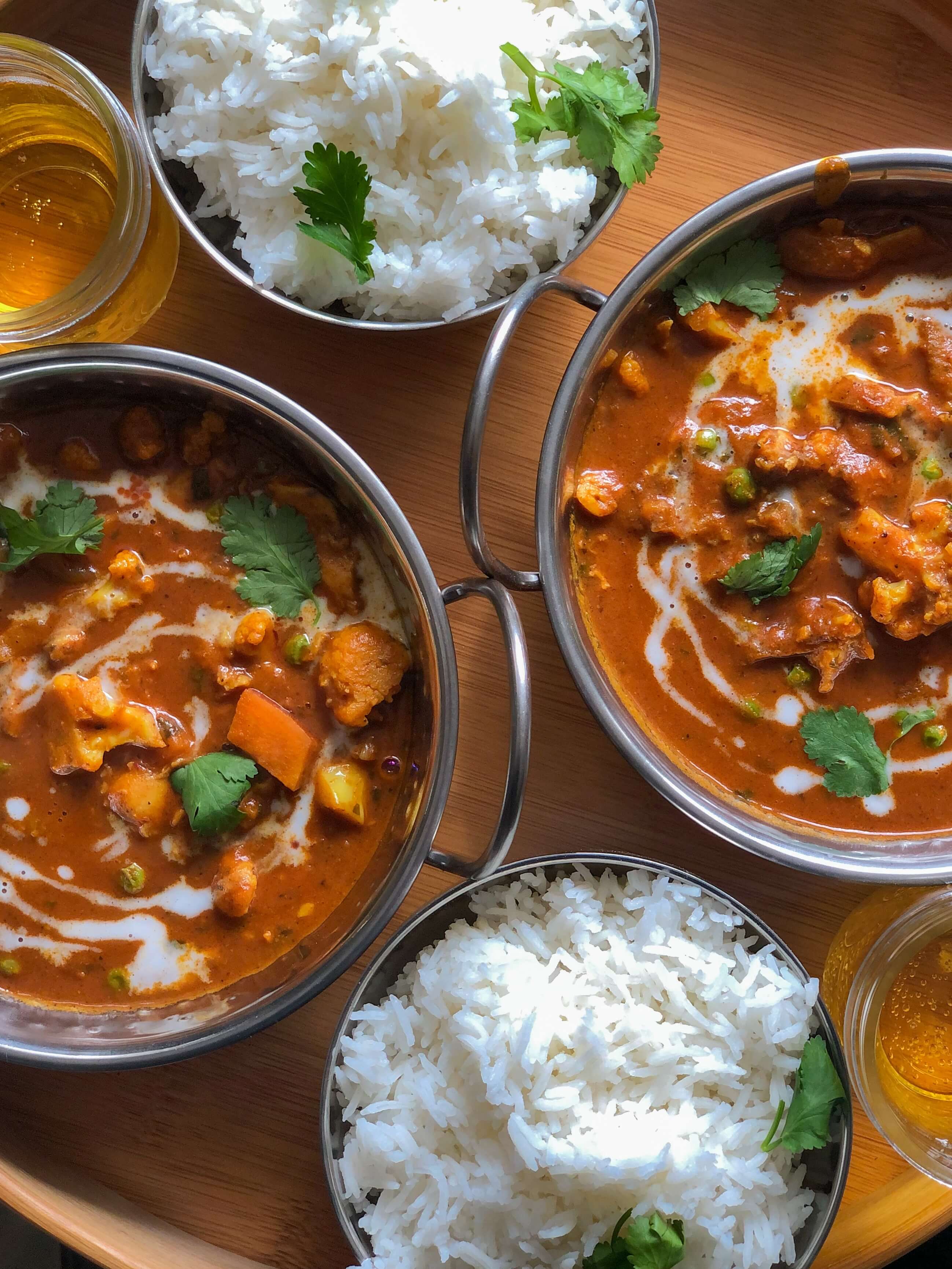 Mild seasoning and spices in curry.