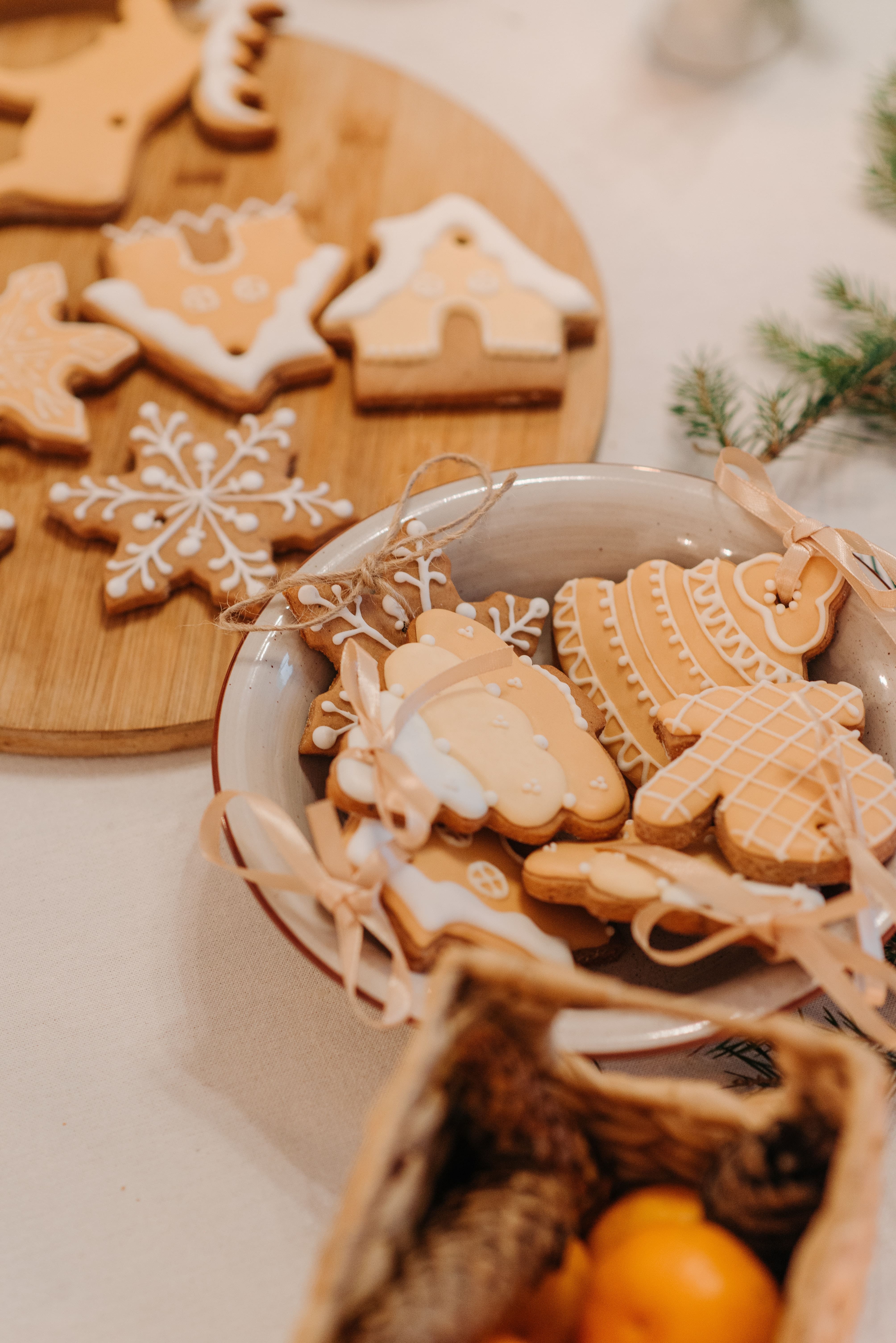 An image of sugar cookies and seasonings to represent bulk spices for winter baking.