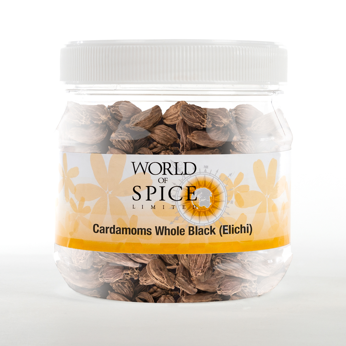 Restaurant Spice Suppliers - Tub of Cardamoms Whole Black (Elichi)