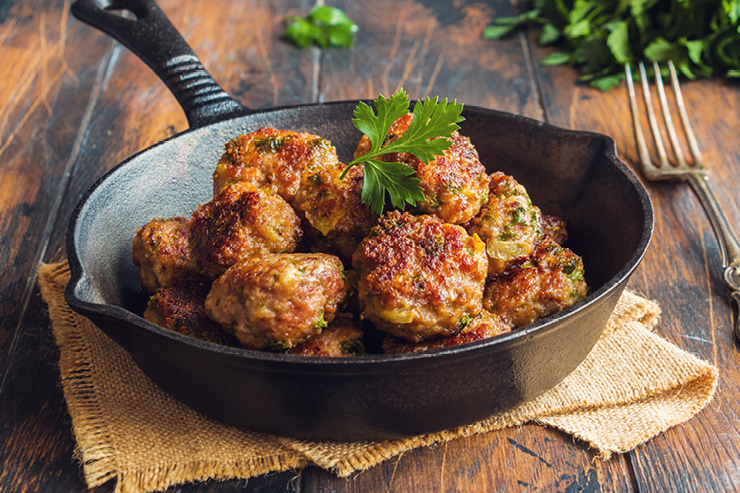 Herbs and spices can be used to make classic Italian dishes like meatballs and pasta